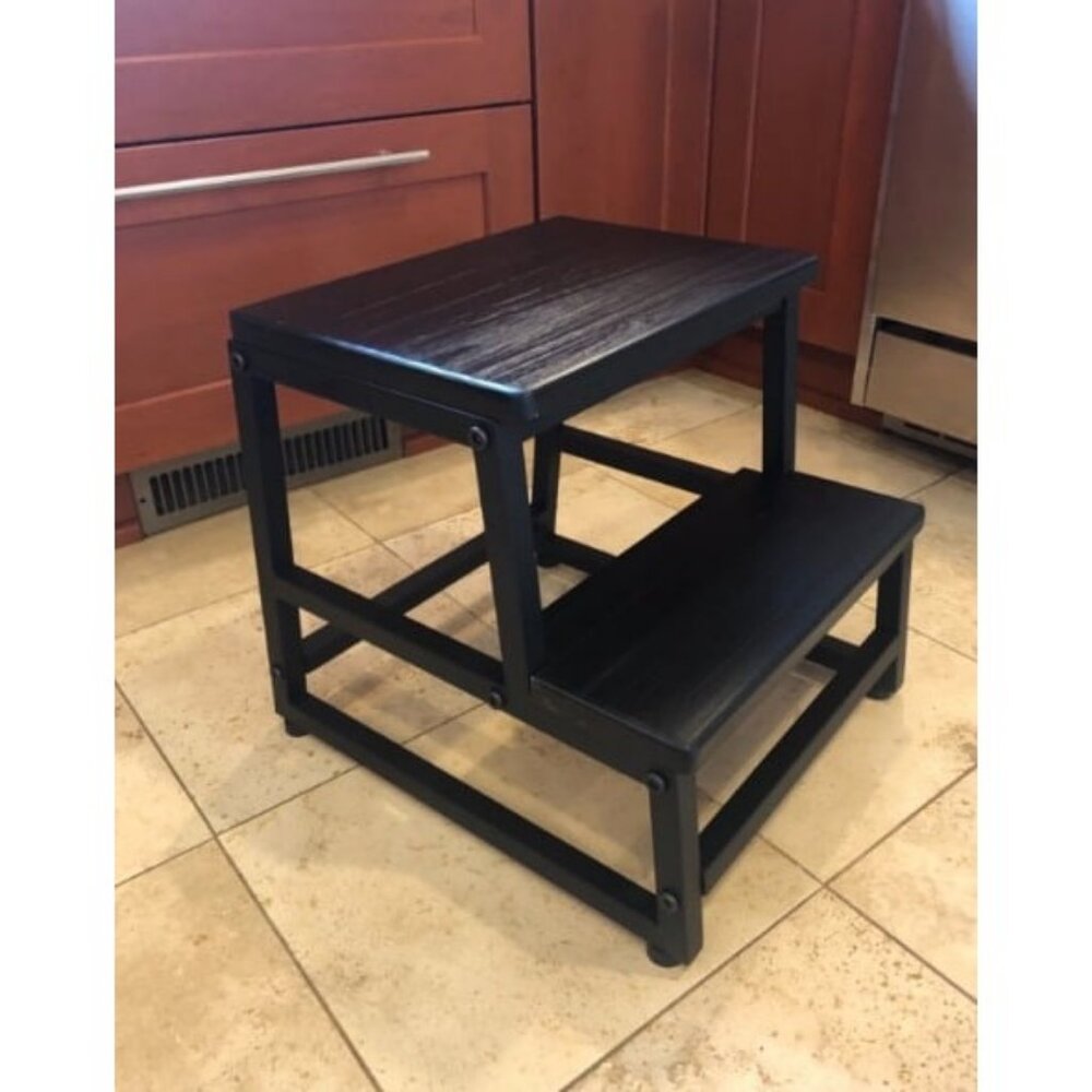 Wooden Step Stool, Heavy Duty Step Stools for Adults with 500 LB Load Capacity